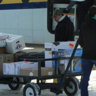 Unloading at Keewaywin Airport