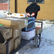 Unloading at Keewaywin Airport